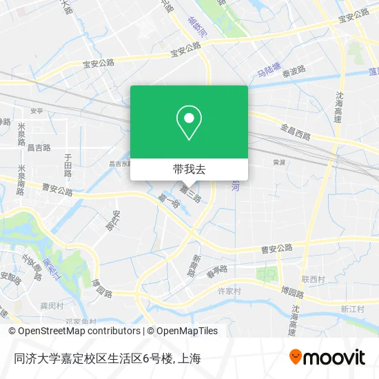 同济大学嘉定校区生活区6号楼地图