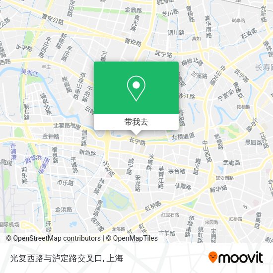 光复西路与泸定路交叉口地图