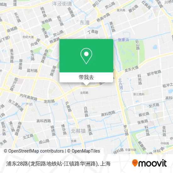 浦东28路(龙阳路地铁站-江镇路华洲路)地图