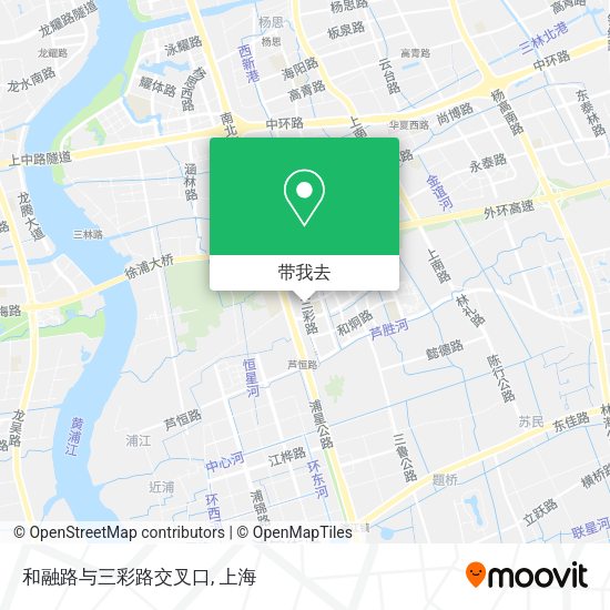 和融路与三彩路交叉口地图