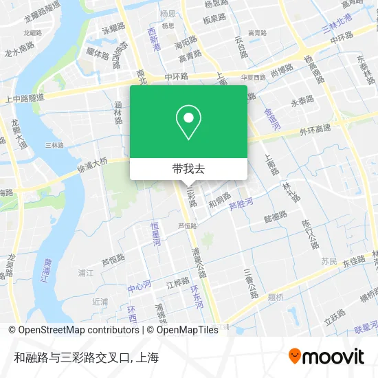和融路与三彩路交叉口地图