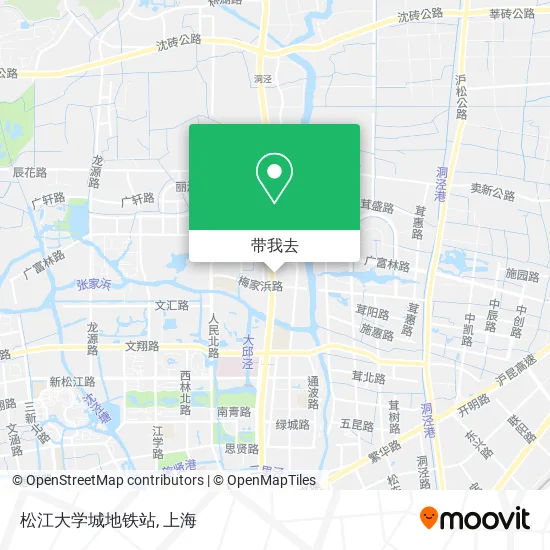 松江大学城地铁站地图