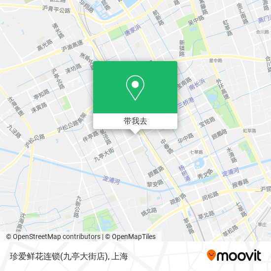 珍爱鲜花连锁(九亭大街店)地图