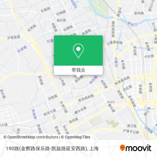 190路(金辉路保乐路-凯旋路延安西路)地图