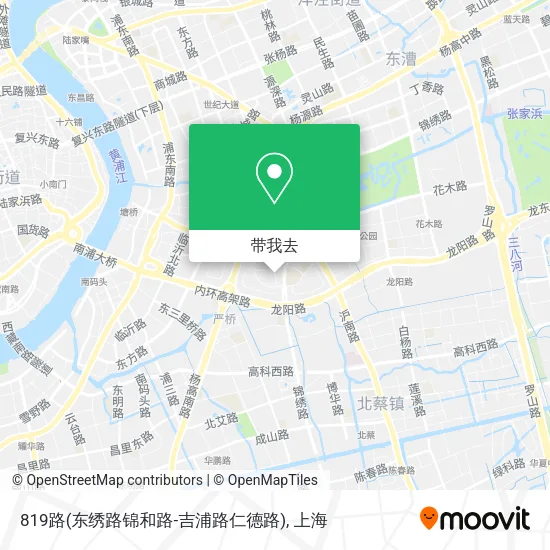 819路(东绣路锦和路-吉浦路仁德路)地图
