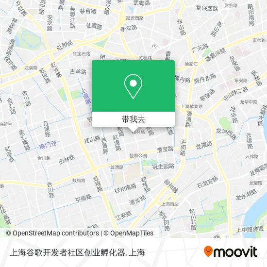 上海谷歌开发者社区创业孵化器地图