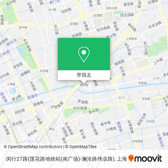 闵行27路(莲花路地铁站(南广场)-澜沧路伟业路)地图