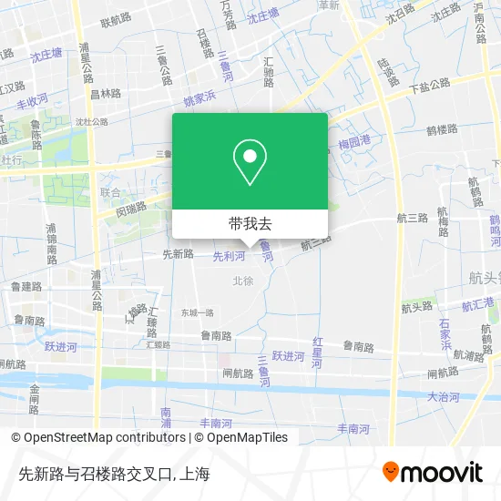 先新路与召楼路交叉口地图
