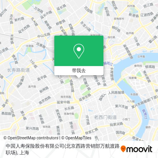 中国人寿保险股份有限公司(北京西路营销部万航渡路职场)地图