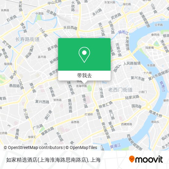 如家精选酒店(上海淮海路思南路店)地图