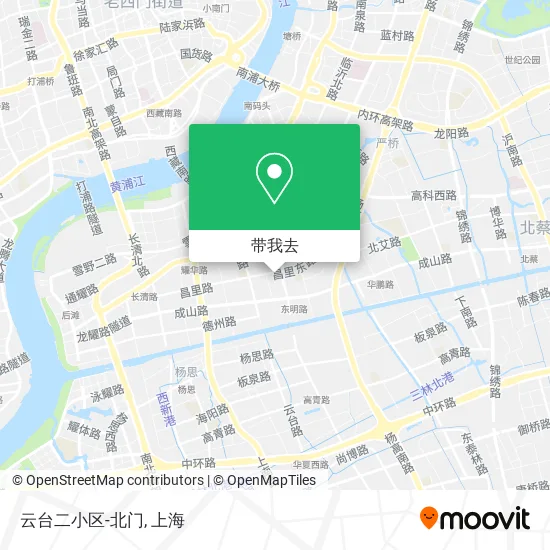 云台二小区-北门地图