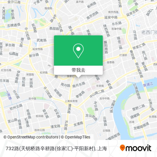 732路(天钥桥路辛耕路(徐家汇)-平阳新村)地图