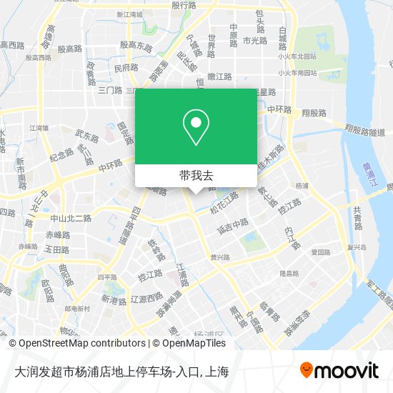 大润发超市杨浦店地上停车场-入口地图