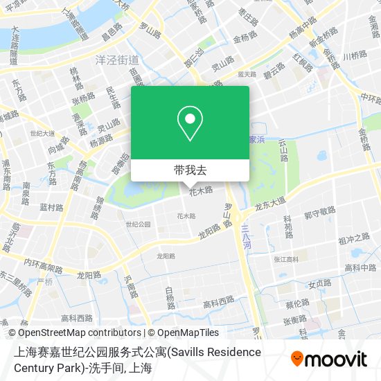 上海赛嘉世纪公园服务式公寓(Savills Residence Century Park)-洗手间地图