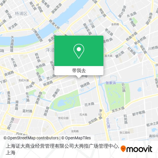 上海证大商业经营管理有限公司大拇指广场管理中心地图