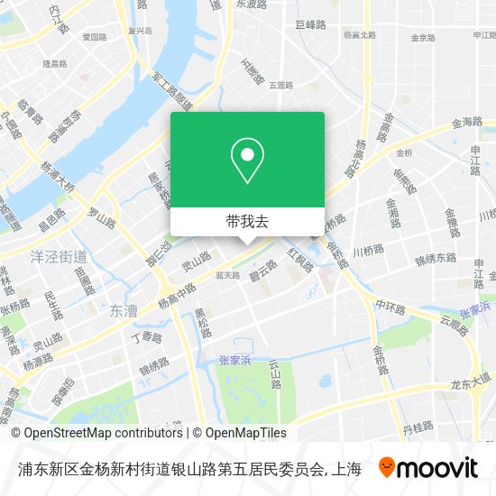 浦东新区金杨新村街道银山路第五居民委员会地图