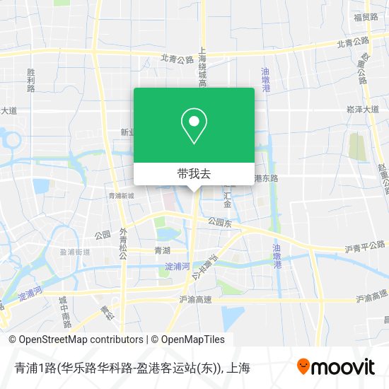 青浦1路(华乐路华科路-盈港客运站(东))地图