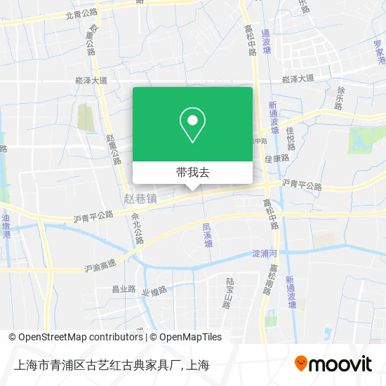 上海市青浦区古艺红古典家具厂地图