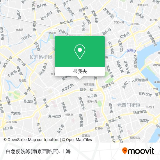 白急便洗涤(南京西路店)地图