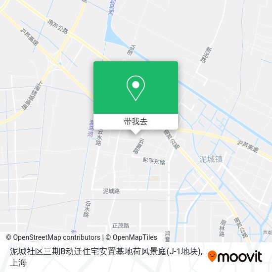 泥城社区三期B动迁住宅安置基地荷风景庭(J-1地块)地图