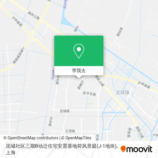 泥城社区三期B动迁住宅安置基地荷风景庭(J-1地块)地图