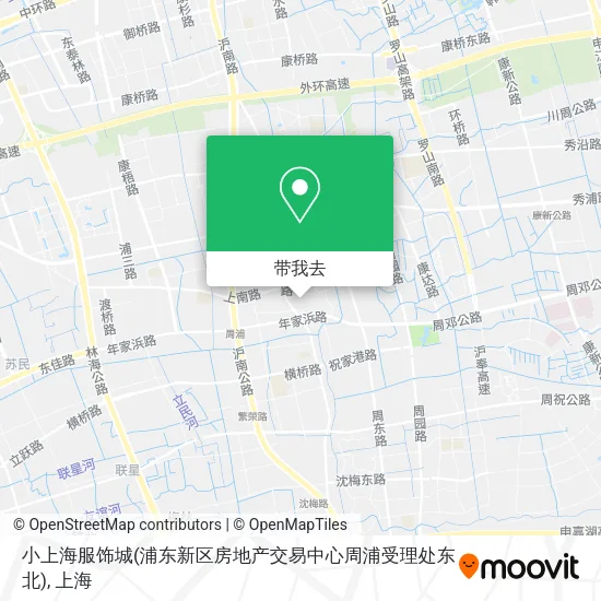 小上海服饰城(浦东新区房地产交易中心周浦受理处东北)地图