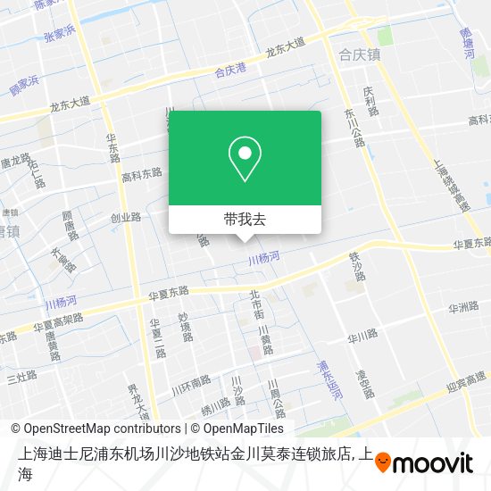 上海迪士尼浦东机场川沙地铁站金川莫泰连锁旅店地图
