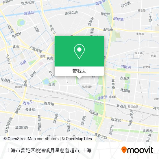 上海市普陀区桃浦镇月星慈善超市地图
