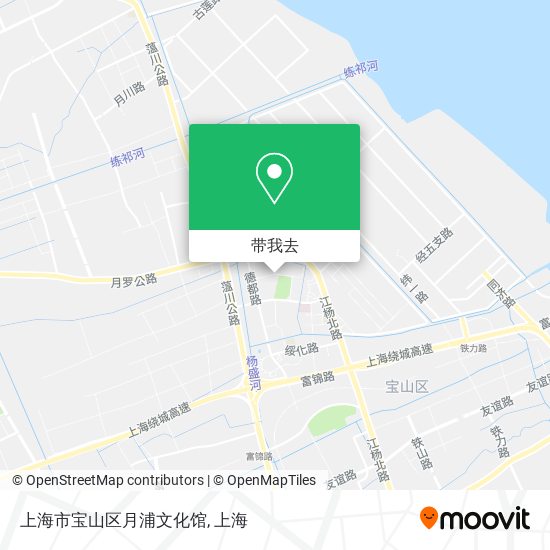 上海市宝山区月浦文化馆地图