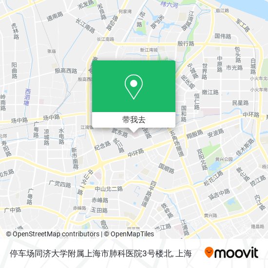 停车场同济大学附属上海市肺科医院3号楼北地图