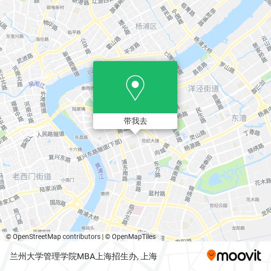 兰州大学管理学院MBA上海招生办地图