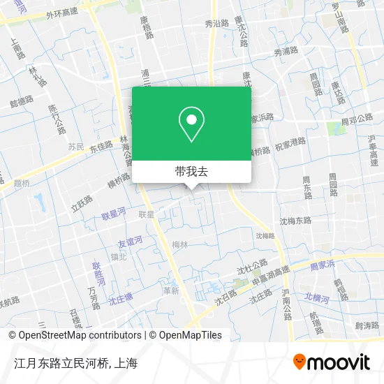 江月东路立民河桥地图