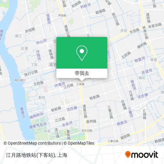 江月路地铁站(下客站)地图