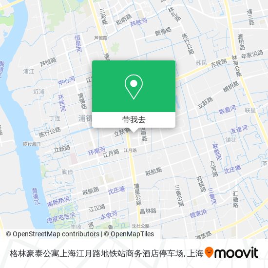 格林豪泰公寓上海江月路地铁站商务酒店停车场地图