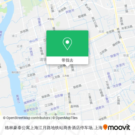 格林豪泰公寓上海江月路地铁站商务酒店停车场地图