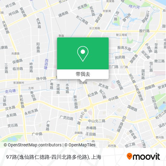 97路(逸仙路仁德路-四川北路多伦路)地图