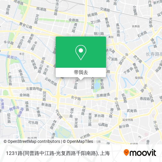 1231路(同普路中江路-光复西路千阳南路)地图