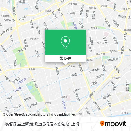 易佰良品上海漕河泾虹梅路地铁站店地图