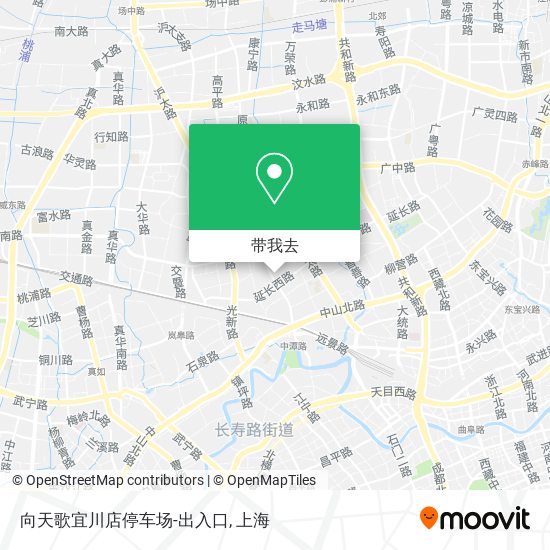 向天歌宜川店停车场-出入口地图