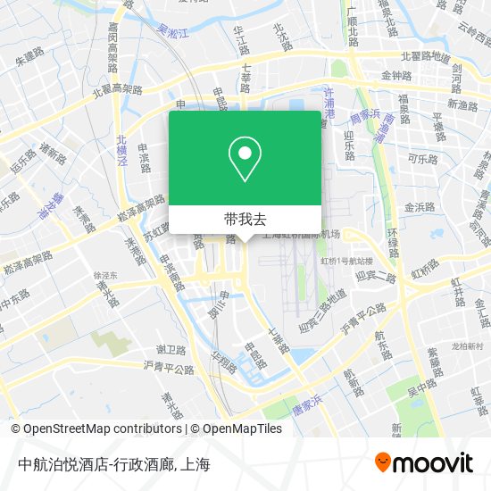 中航泊悦酒店-行政酒廊地图