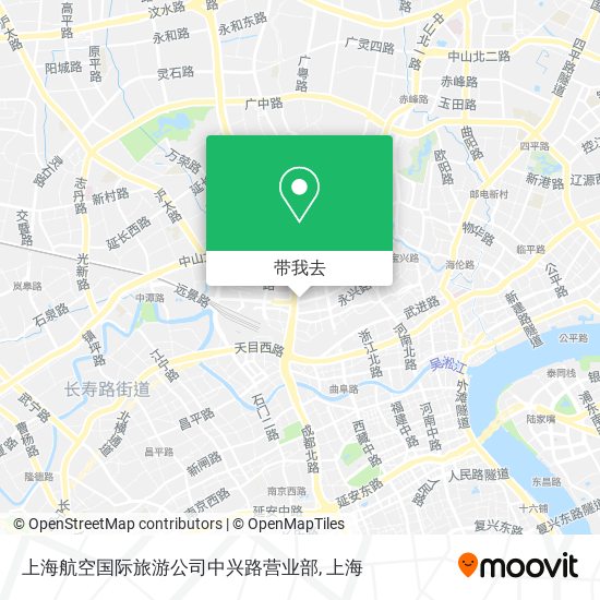 上海航空国际旅游公司中兴路营业部地图