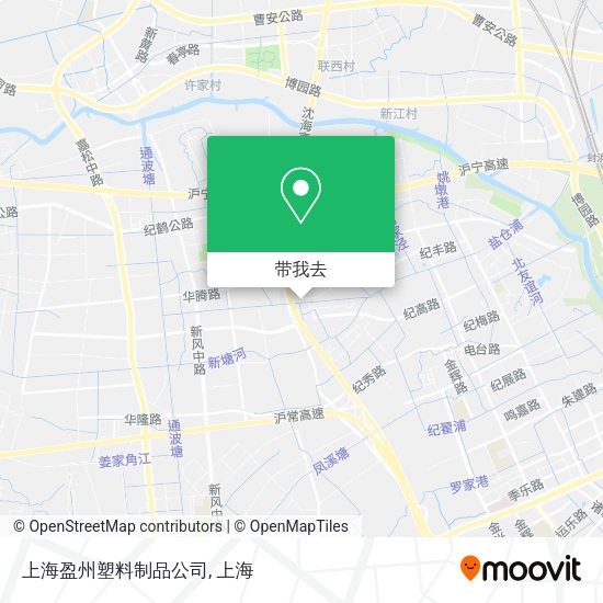 上海盈州塑料制品公司地图