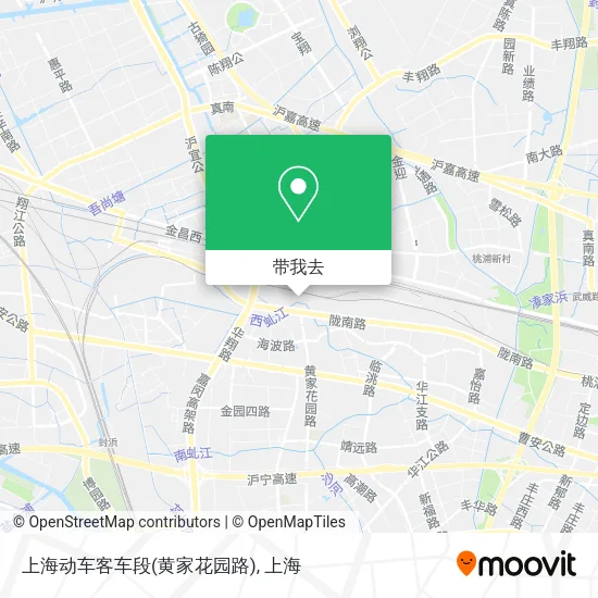 上海动车客车段(黄家花园路)地图