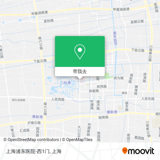 上海浦东医院-西1门地图