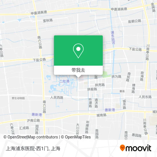 上海浦东医院-西1门地图