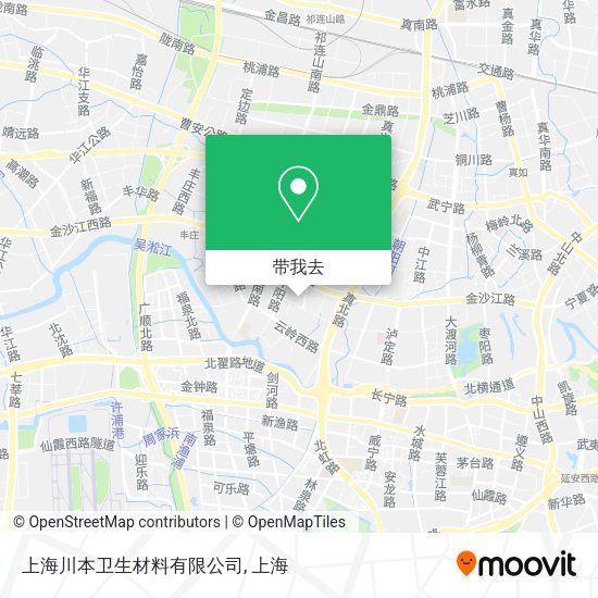 上海川本卫生材料有限公司地图