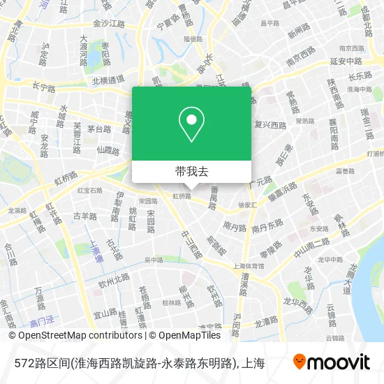 572路区间(淮海西路凯旋路-永泰路东明路)地图