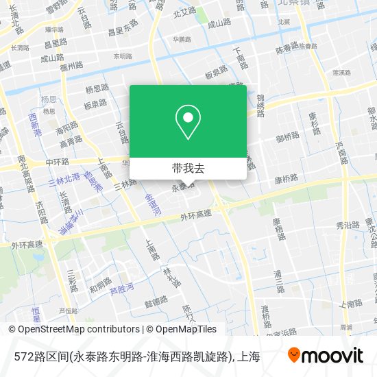 572路区间(永泰路东明路-淮海西路凯旋路)地图