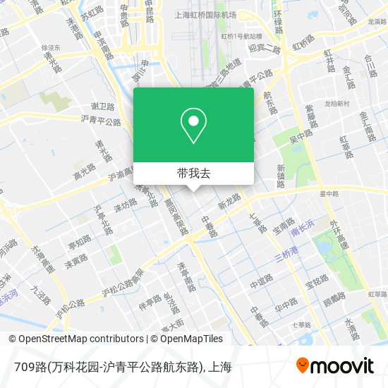 709路(万科花园-沪青平公路航东路)地图