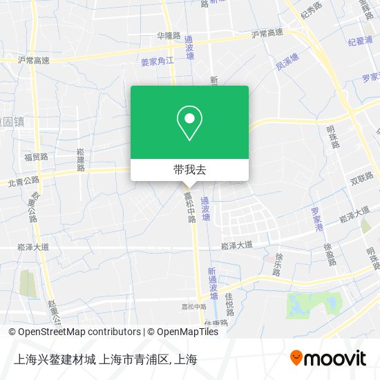 上海兴鳌建材城 上海市青浦区地图